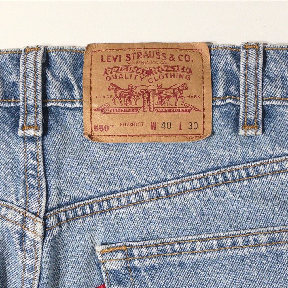 VTG 80s 90s Levi's 550 Relaxed Fit Jeans 100% Cotton Made in Canada Men 40x30